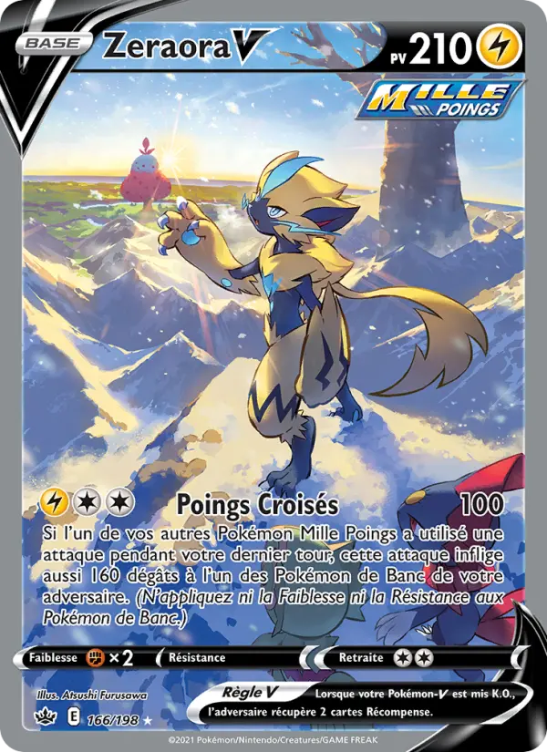 Zeraora V — Carte Pokémon 166 Règne de Glace