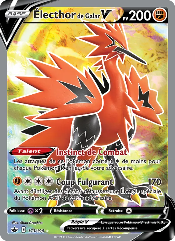 Électhor de Galar V — Carte Pokémon 173 Règne de Glace