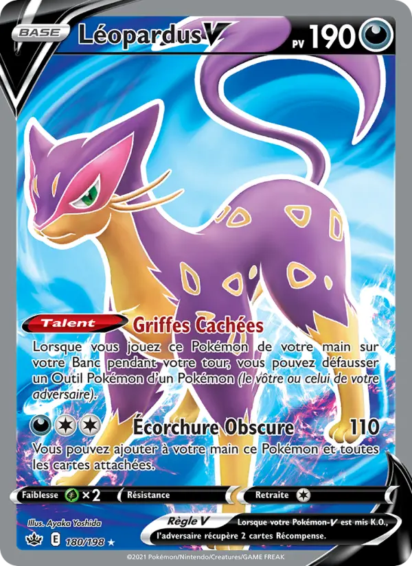 180/198 - Léopardus V — Carte Pokémon Règne de Glace 180/198
