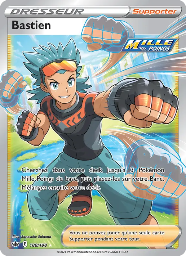 188/198 - Bastien — Carte Pokémon Règne de Glace 188/198