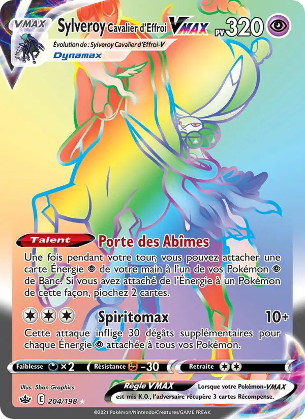 Sylveroy Cavalier d'Effroi VMAX — Carte Pokémon 204 Règne de Glace