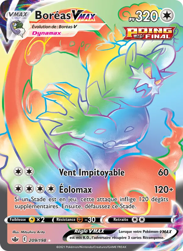 209/198 - Boréas VMAX — Carte Pokémon Règne de Glace 209/198