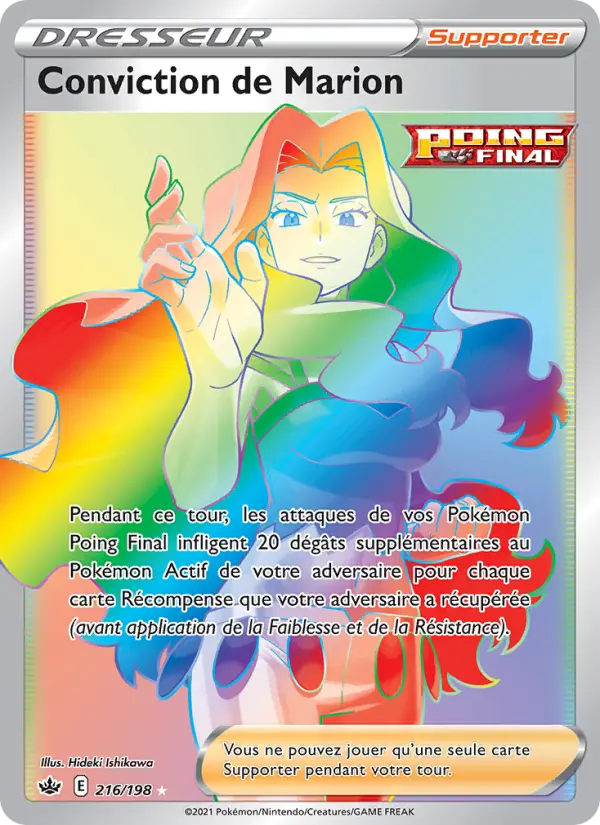 216/198 - Conviction de Marion — Carte Pokémon Règne de Glace 216/198