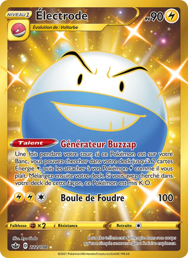 222/198 - Électrode — Carte Pokémon Règne de Glace 222/198