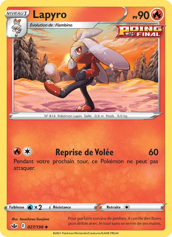Lapyro — Carte Pokémon 27 Règne de Glace