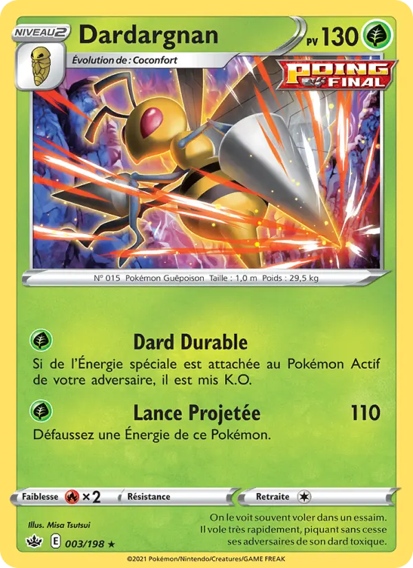 003/198 - Dardargnan — Carte Pokémon Règne de Glace 3/198