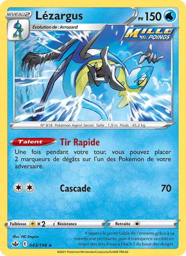 Lézargus — Carte Pokémon 43 Règne de Glace