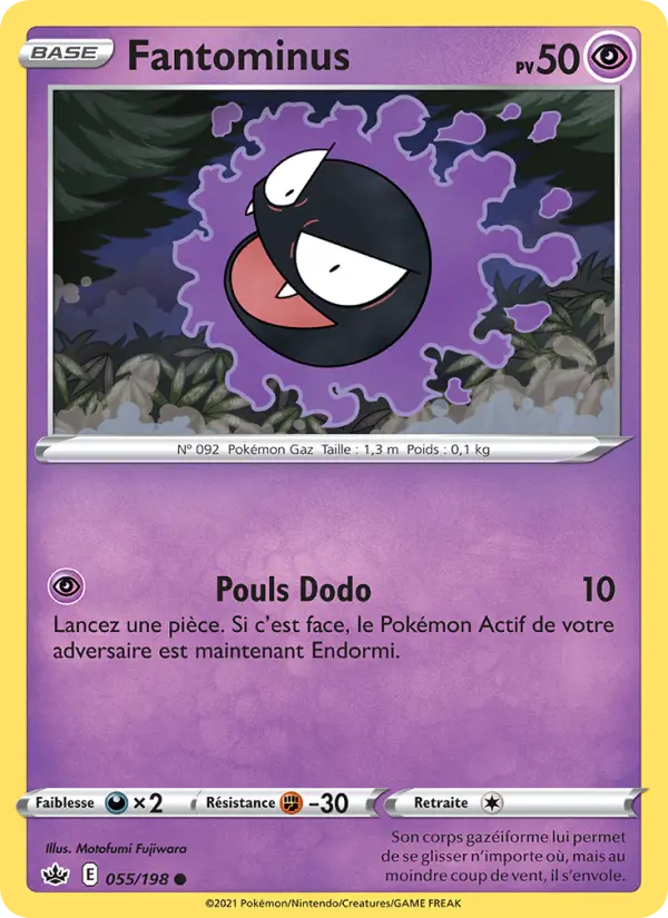 055/198 - Fantominus — Carte Pokémon Règne de Glace 55/198