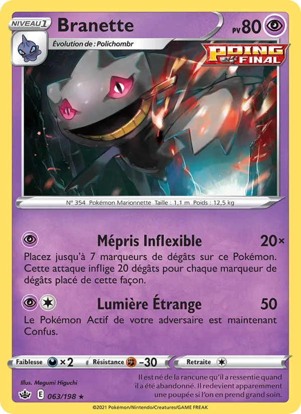 Branette — Carte Pokémon 63 Règne de Glace