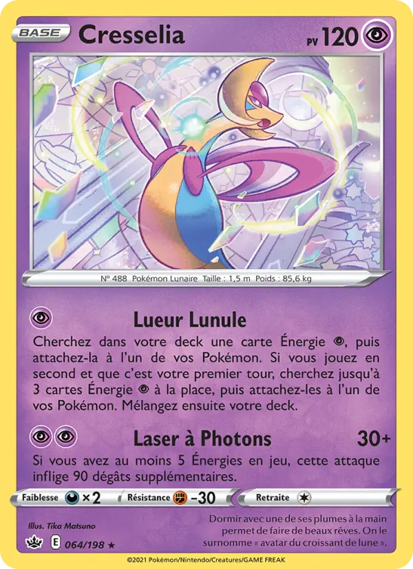 064/198 - Cresselia — Carte Pokémon Règne de Glace 64/198
