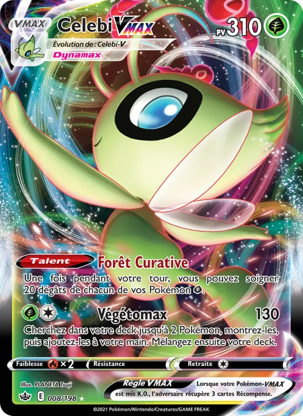 008/198 - Celebi VMAX — Carte Pokémon Règne de Glace 8/198