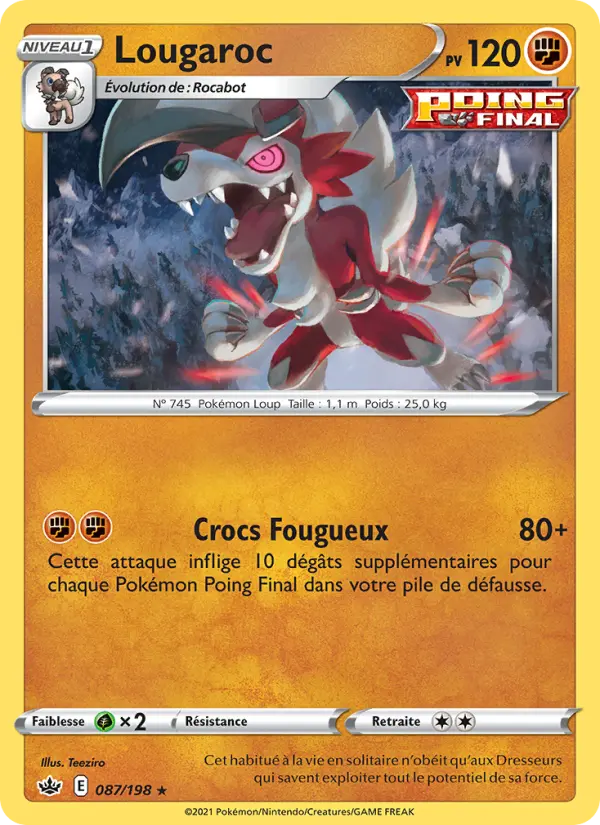 087/198 - Lougaroc — Carte Pokémon Règne de Glace 87/198