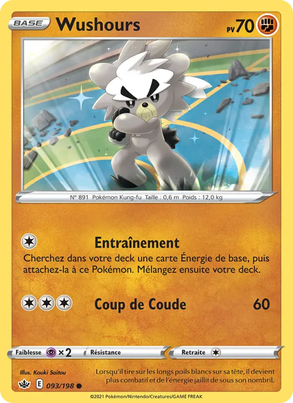 093/198 - Wushours — Carte Pokémon Règne de Glace 93/198