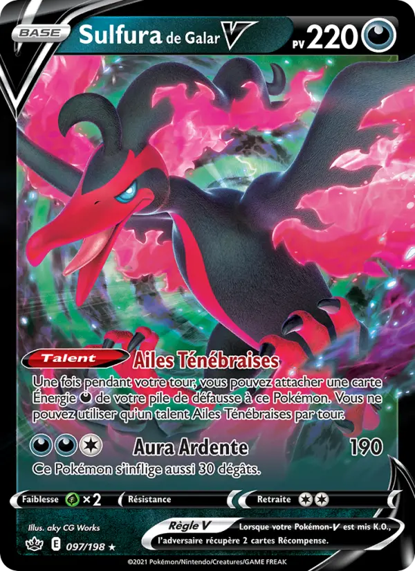 Sulfura de Galar V — Carte Pokémon 97 Règne de Glace