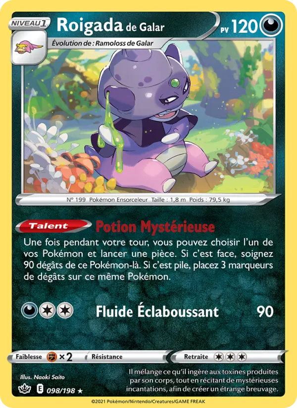 098/198 - Roigada de Galar — Carte Pokémon Règne de Glace 98/198