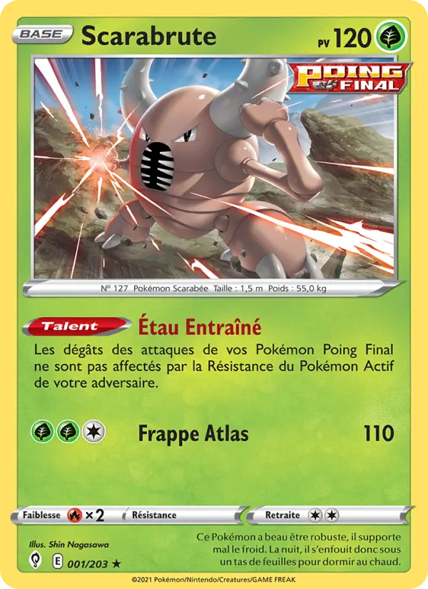 Scarabrute — Carte Pokémon 1 Évolution Céleste