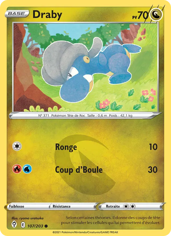 107/203 - Draby — Carte Pokémon Évolution Céleste 107/203