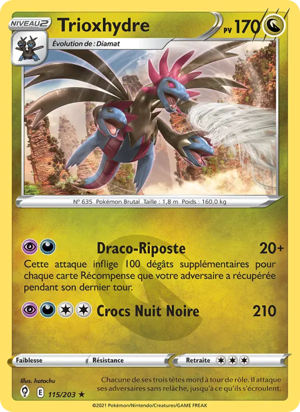 115/203 - Trioxhydre — Carte Pokémon Évolution Céleste 115/203