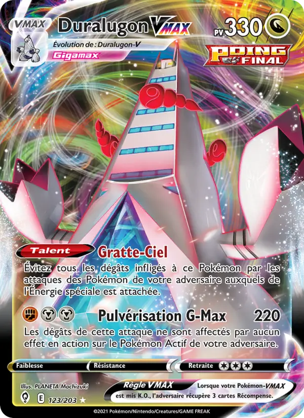 123/203 - Duralugon VMAX — Carte Pokémon Évolution Céleste 123/203