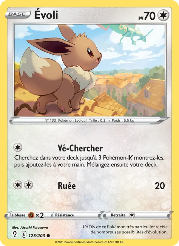 125/203 - Évoli — Carte Pokémon Évolution Céleste 125/203