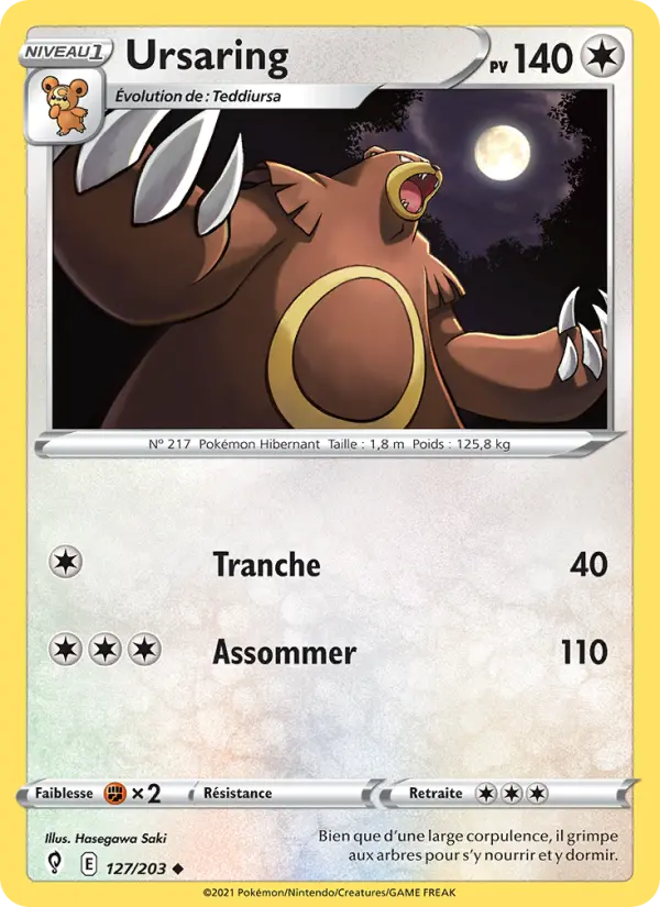Ursaring — Carte Pokémon 127 Évolution Céleste