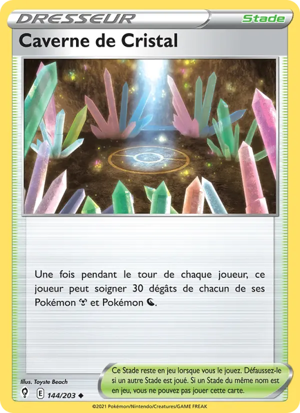 144/203 - Caverne de Cristal — Carte Pokémon Évolution Céleste 144/203
