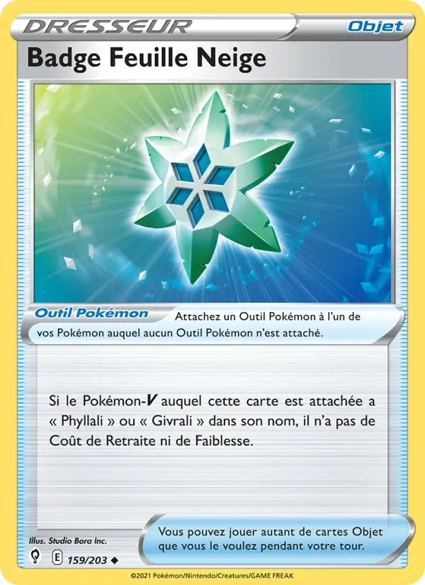 159/203 - Badge Feuille Neige