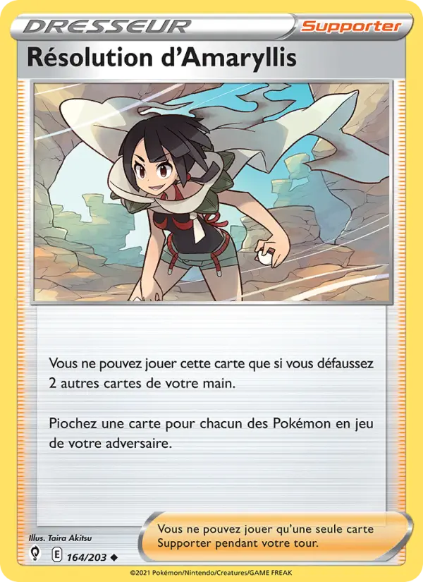 164/203 - Résolution d'Amaryllis — Carte Pokémon Évolution Céleste 164/203