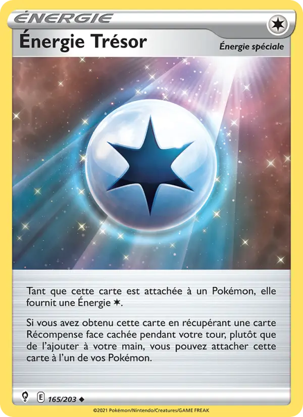 165/203 - Énergie Trésor — Carte Pokémon Évolution Céleste 165/203