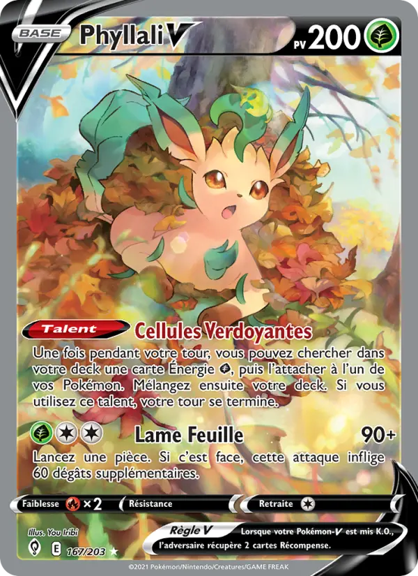 167/203 - Phyllali V — Carte Pokémon Évolution Céleste 167/203