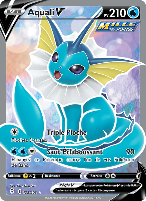 172/203 - Aquali V — Carte Pokémon Évolution Céleste 172/203