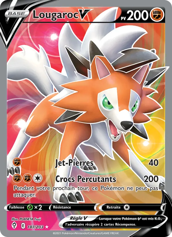 187/203 - Lougaroc V — Carte Pokémon Évolution Céleste 187/203