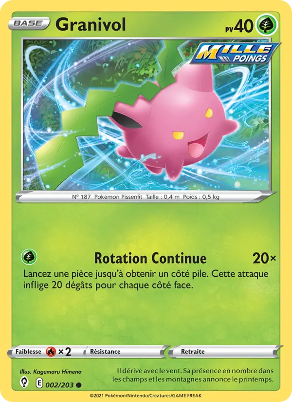 002/203 - Granivol — Carte Pokémon Évolution Céleste 2/203