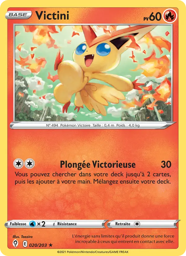 020/203 - Victini — Carte Pokémon Évolution Céleste 20/203