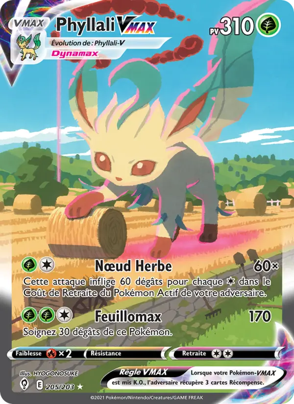 Phyllali VMAX — Carte Pokémon 205 Évolution Céleste