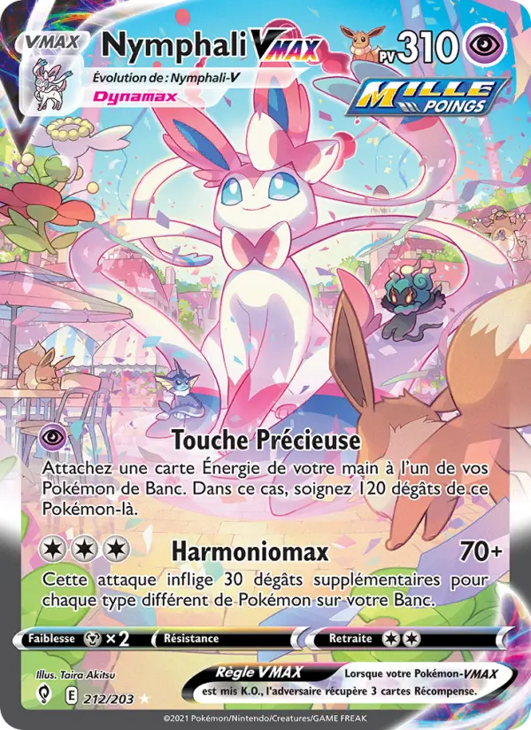 212/203 - Nymphali VMAX — Carte Pokémon Évolution Céleste 212/203