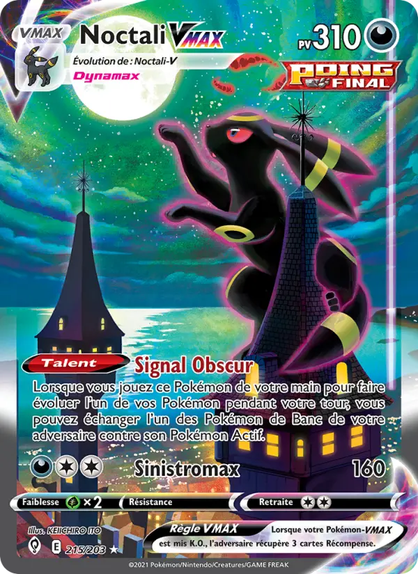 Noctali VMAX — Carte Pokémon 215 Évolution Céleste