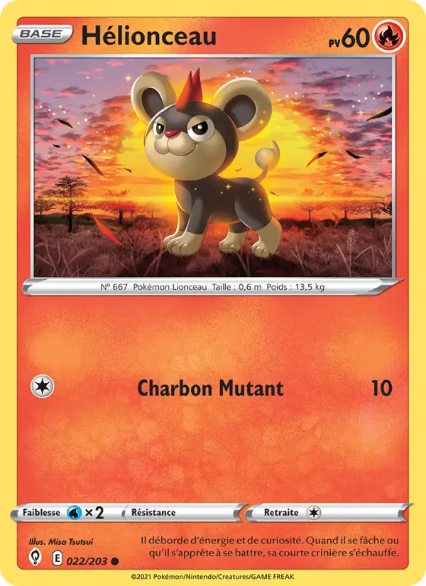 Hélionceau — Carte Pokémon 22 Évolution Céleste