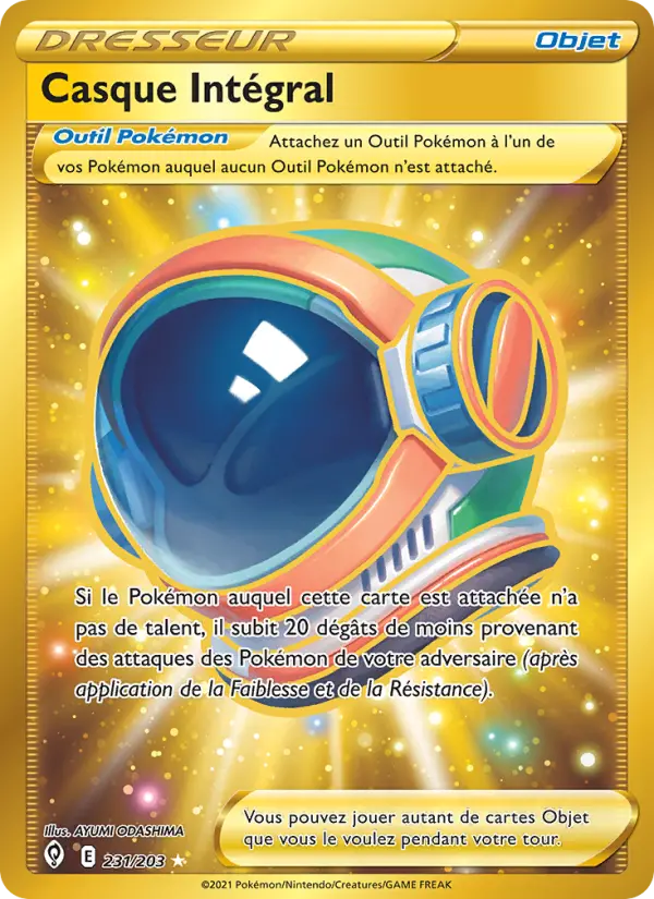 231/203 - Casque Intégral — Carte Pokémon Évolution Céleste 231/203
