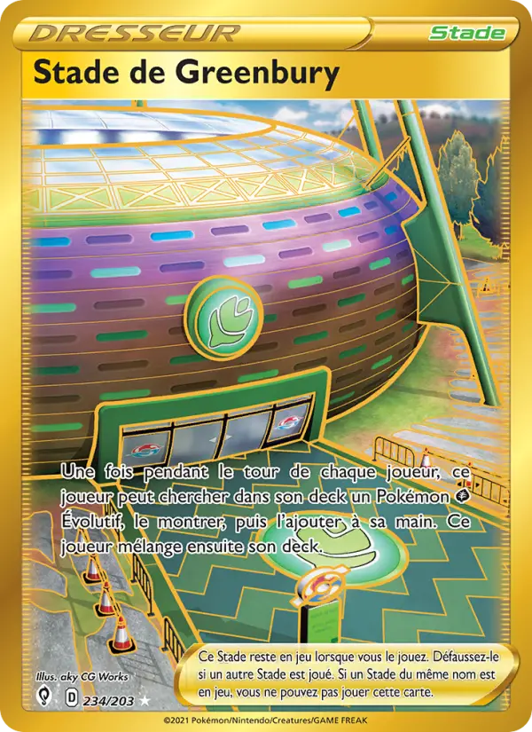 234/203 - Stade de Greenbury — Carte Pokémon Évolution Céleste 234/203