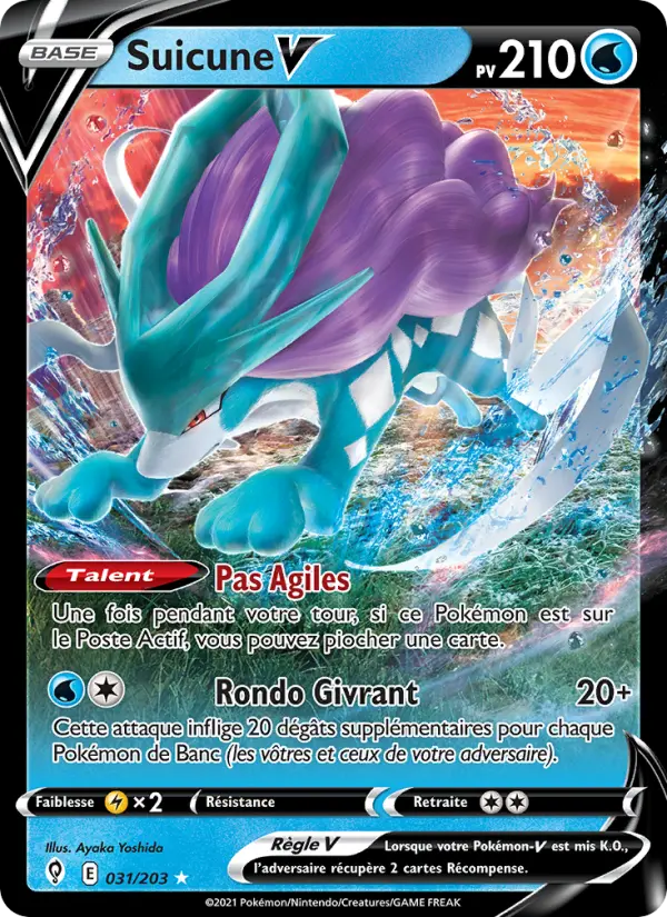 031/203 - Suicune V — Carte Pokémon Évolution Céleste 31/203