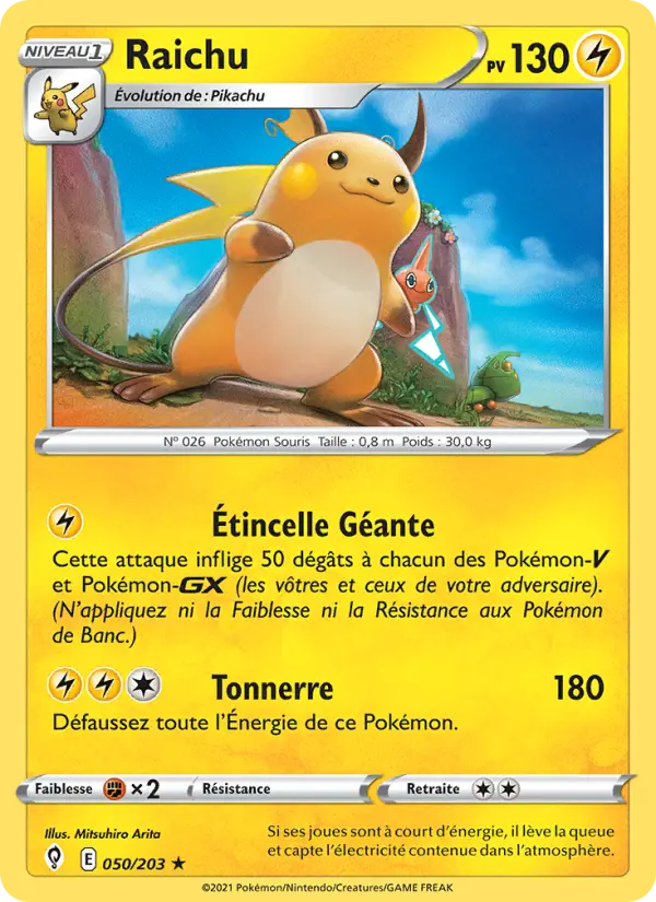 050/203 - Raichu — Carte Pokémon Évolution Céleste 50/203