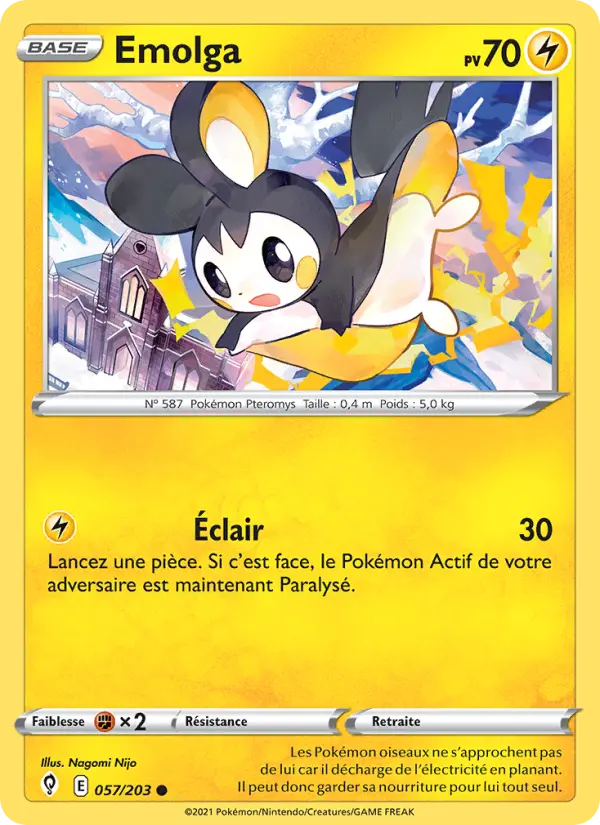 Emolga — Carte Pokémon 57 Évolution Céleste