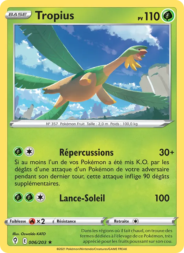 006/203 - Tropius — Carte Pokémon Évolution Céleste 6/203