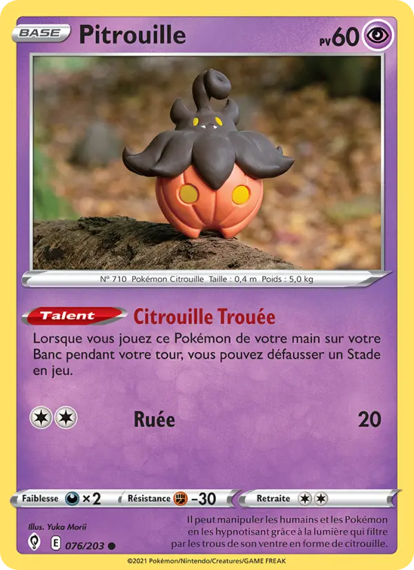 Pitrouille — Carte Pokémon 76 Évolution Céleste