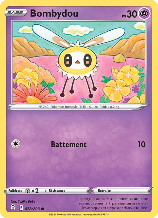 Bombydou — Carte Pokémon 78 Évolution Céleste