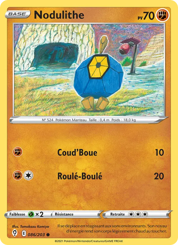 Nodulithe — Carte Pokémon 86 Évolution Céleste
