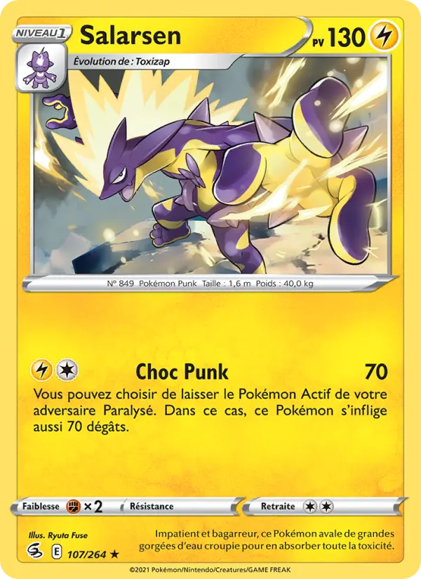 107/264 - Salarsen — Carte Pokémon Poing de Fusion 107/264
