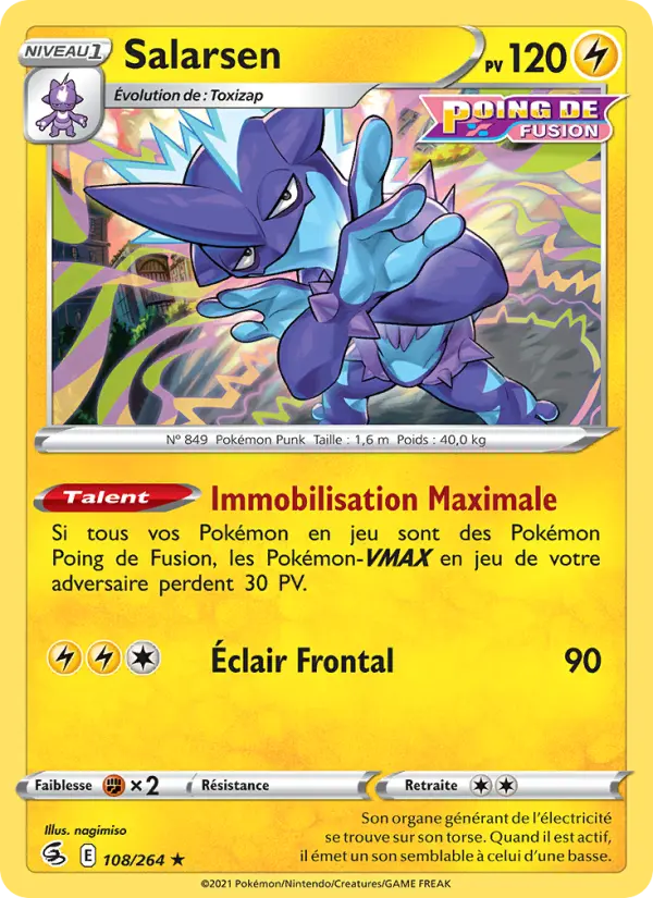 108/264 - Salarsen — Carte Pokémon Poing de Fusion 108/264