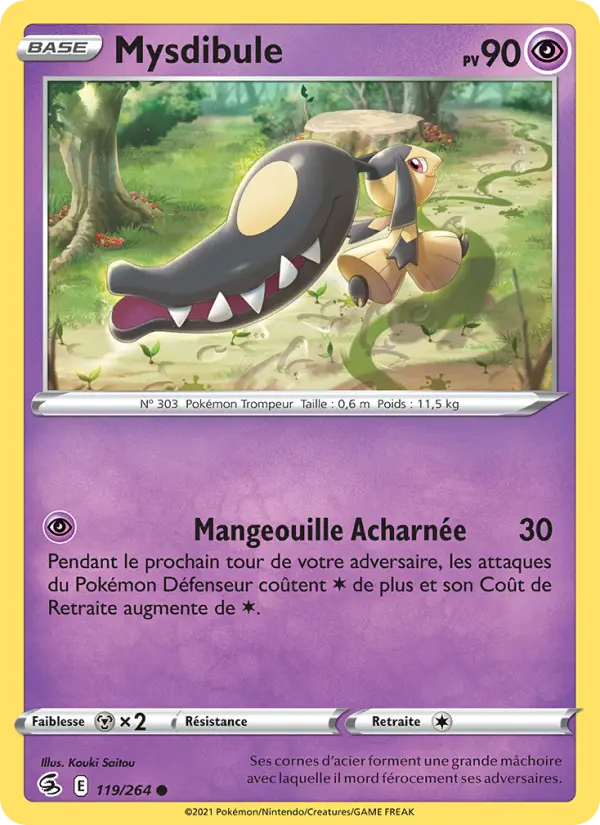 Mysdibule — Carte Pokémon 119 Poing de Fusion